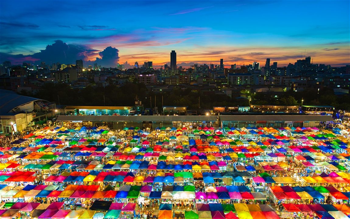 train night market bangkok