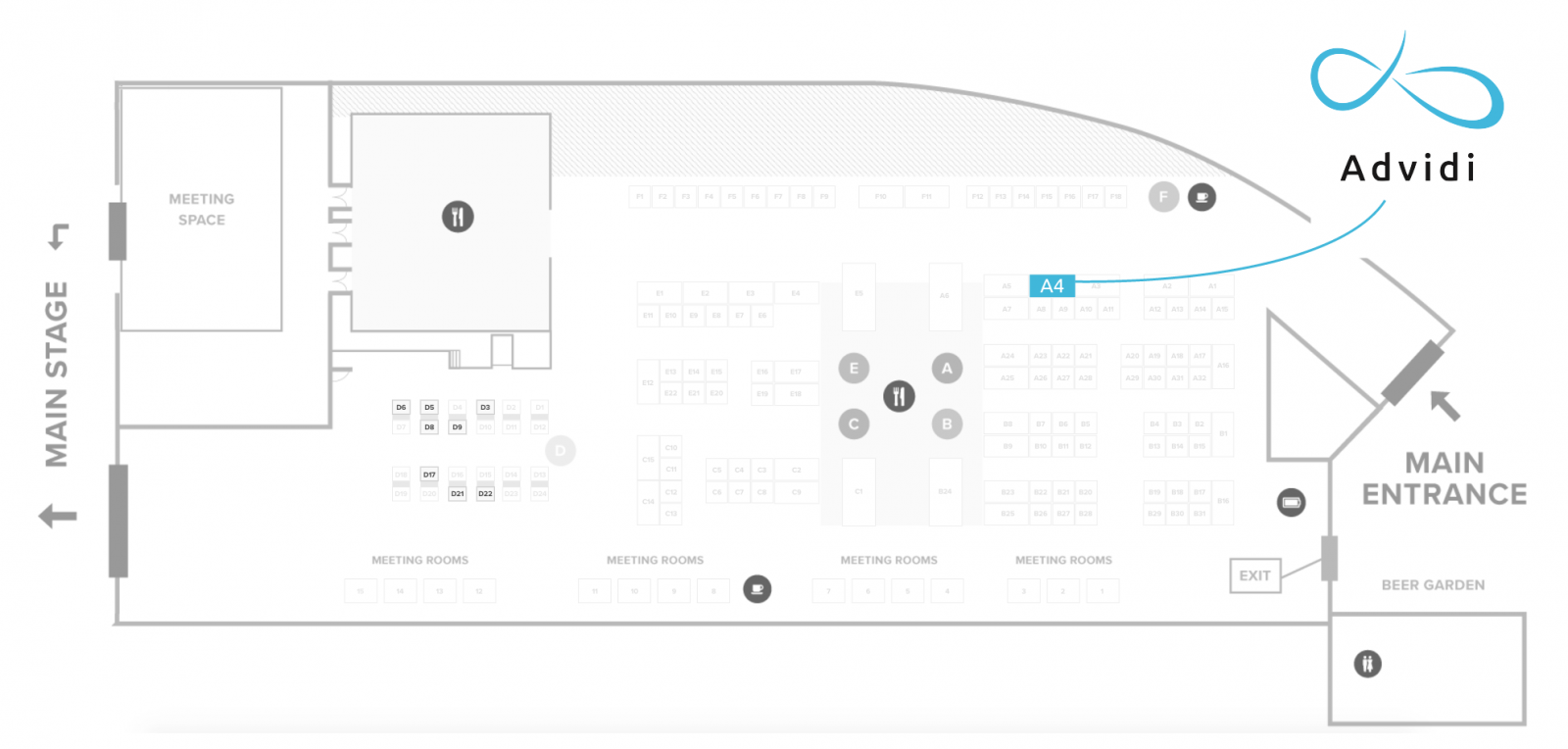 awe booth advidi map